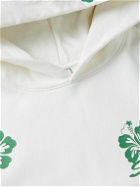 Sorry In Advance - Floral-Print Cotton-Jersey Hoodie - White