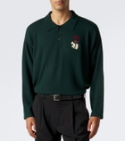 Bode Patch-appliqué wool polo sweater