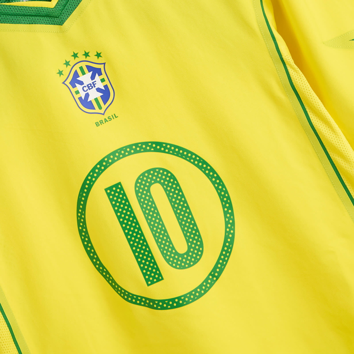 Nike Brazil Reissue N&N Short Sleeve Jersey in Yellow/Green