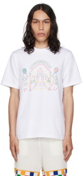 Casablanca White 'Rainbow Crayon Temple' T-Shirt