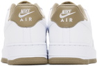 Nike White & Tan Air Force 1 '07 Sneakers