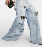 Vetements Distressed high-rise jeans