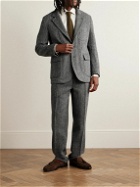 Drake's - Mk. VII Games Slim-Fit Herringbone Virgin Wool Tweed Blazer - Gray