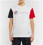 Todd Snyder Champion - Colour-Block Logo-Print Cotton-Jersey T-Shirt - White