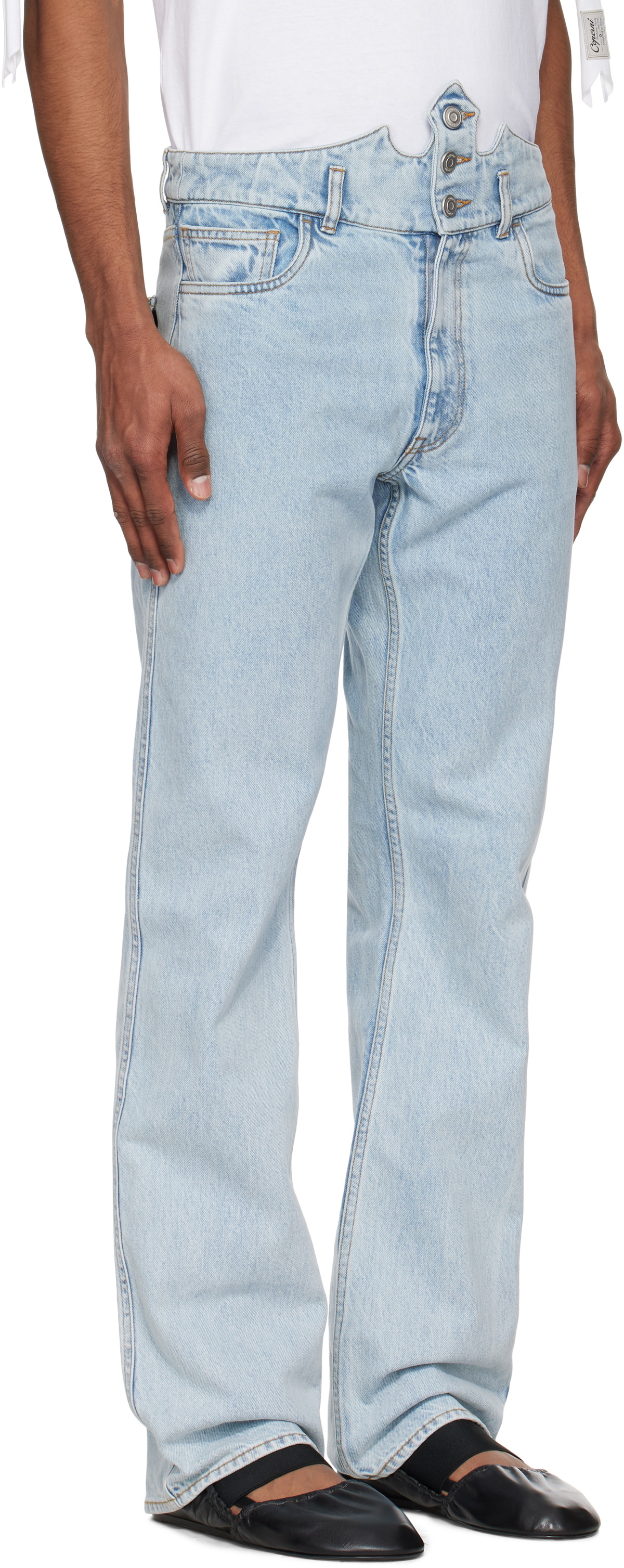 Coperni Blue Disney Edition Crown Jeans