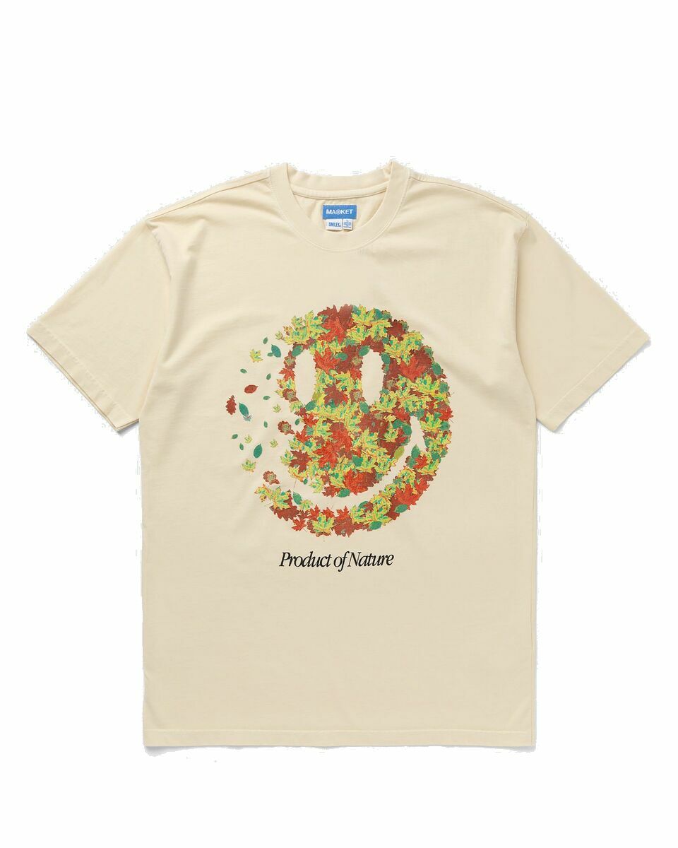 Photo: Market Smiley Product Of Nature T Shirt Beige - Mens - Shortsleeves