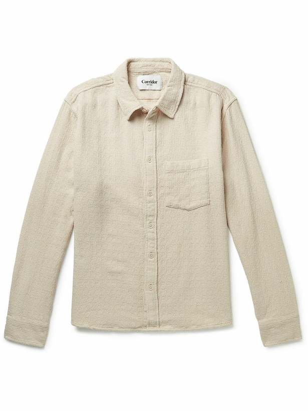 Photo: Corridor - Pearl Cotton-Bouclé Shirt - Neutrals