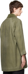 XENIA TELUNTS Green Raglan Coat