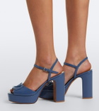 Valentino Garavani VLogo patent leather platform sandals
