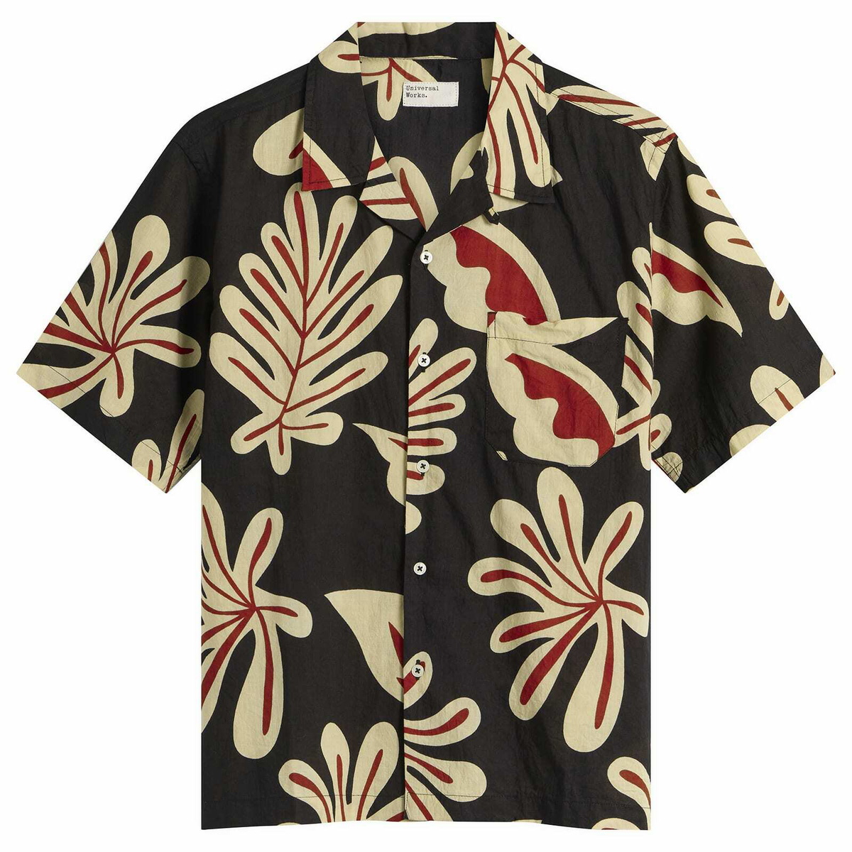 Universal Works Men's Baja Print Road Shirt in Black