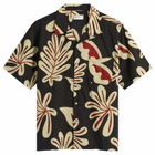 Universal Works Men's Baja Print Road Shirt in Black