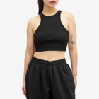 Vetements Women's Cropped Racing Tank Top in Black