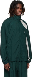 Y-3 Green Raw Edge 3 Stripes Nylon Shell Jacket
