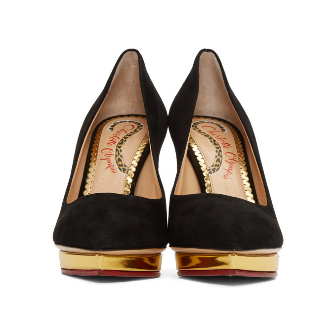 Charlotte Olympia Black Suede Debbie Heels Charlotte Olympia