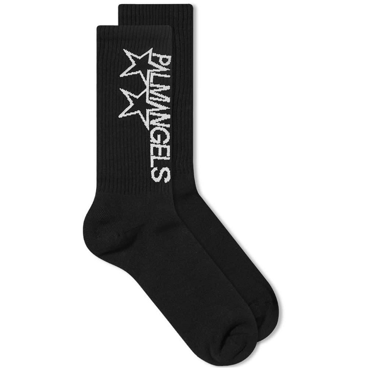 Photo: Palm Angels Racing Stars Logo Socks