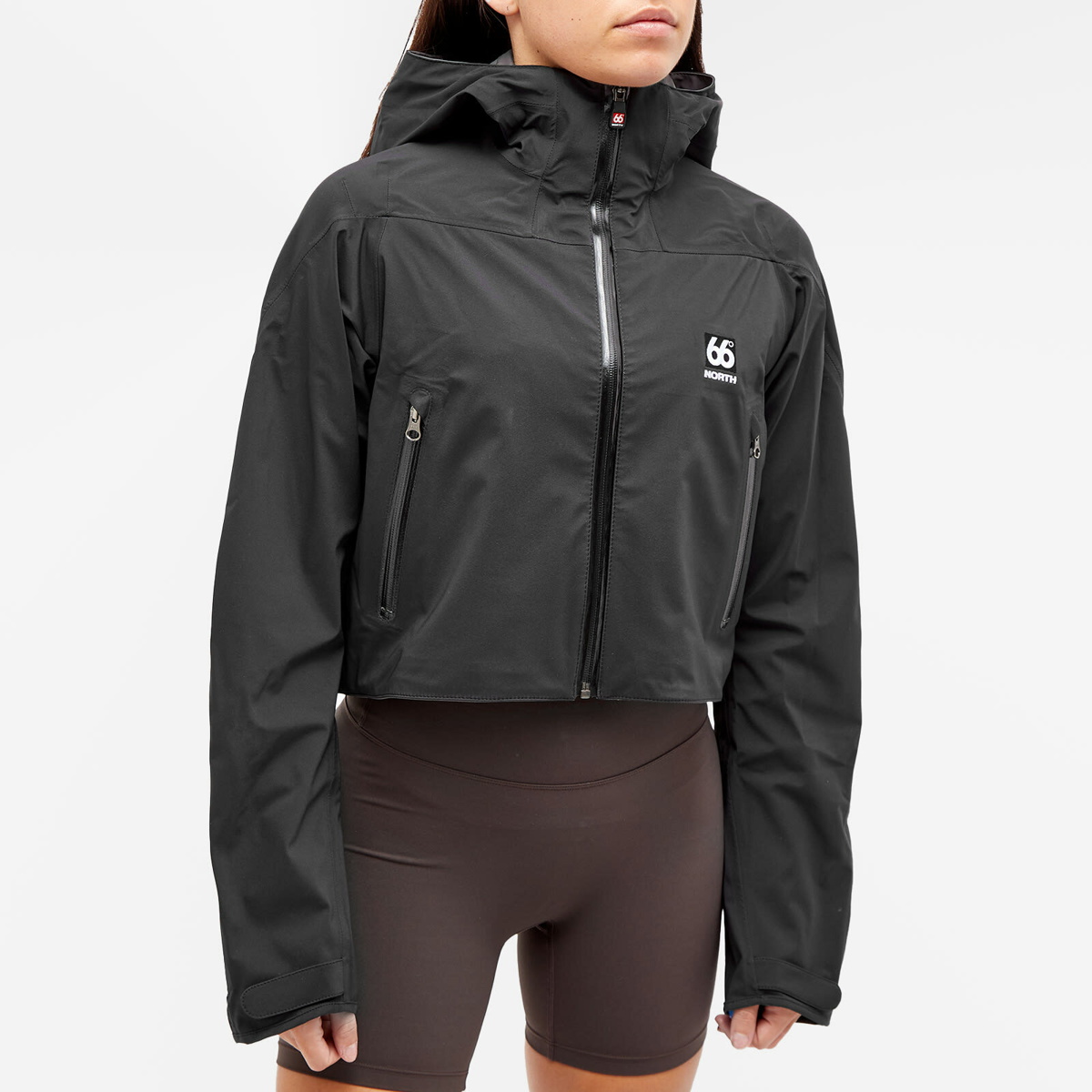 66° North Women's Snaefell W Cropped Neoshell Jacket in Black 66° North