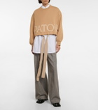Patou Cropped cotton jersey sweater