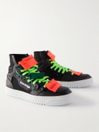 Off-White - 3.0 Off Court Supreme Suede, Leather and Shell High-Top Sneakers - Black