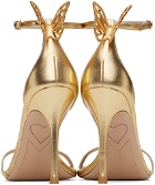 Sophia Webster Gold Mariposa Heeled Sandals