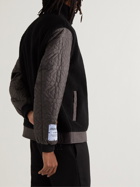 MCQ - Grow Up Logo-Appliquéd Quilted Shell and Fleece Jacket - Black