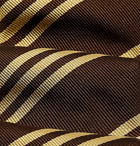 Brunello Cucinelli - 7.5cm Striped Silk-Jacquard Tie - Brown