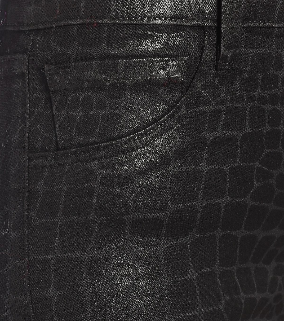 J Brand - Leenah croc-effect skinny jeans