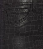 J Brand - Leenah croc-effect skinny jeans