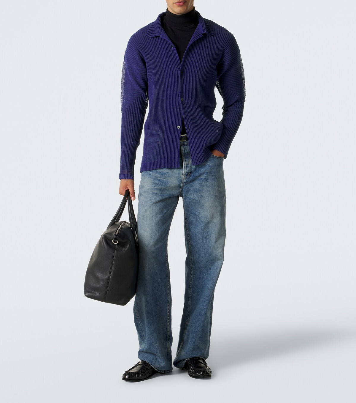 Homme Plissé Issey Miyake Rustic Mesh pleated shirt