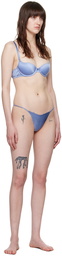 Fleur du Mal Blue Chain Luxe Thong