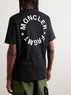 Moncler Genius - 7 Moncler FRGMT Hiroshi Fujiwara Logo-Print Cotton-Jersey T-Shirt - Black
