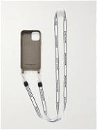 Maison Kitsuné - Logo-Print PVC iPhone 12 Pro Case with Lanyard