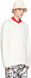 ERL White Hairy Sweater