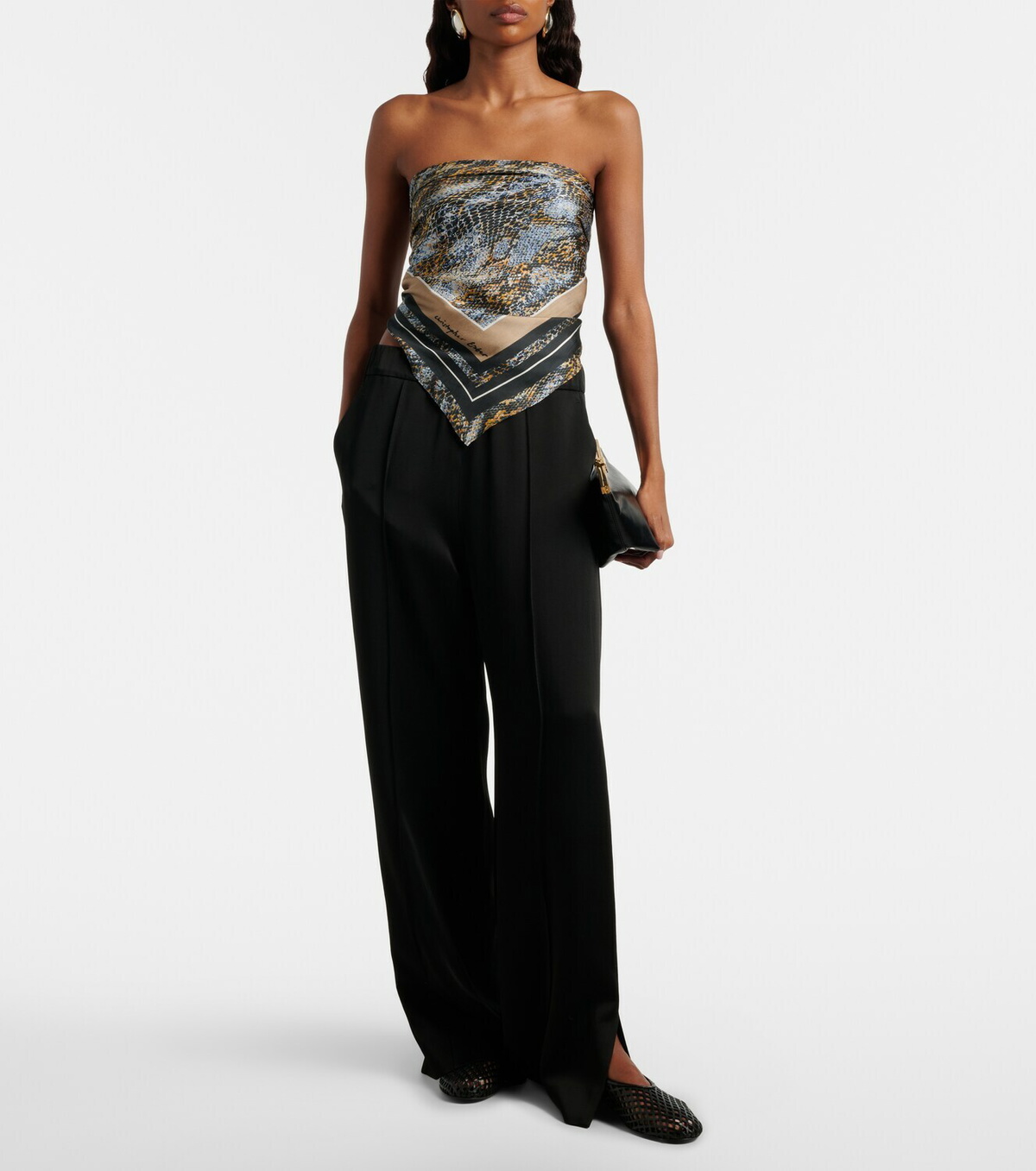 Christopher Esber Snake-print silk scarf