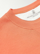 Brunello Cucinelli - Cotton-Blend Jersey Sweatshirt - Orange