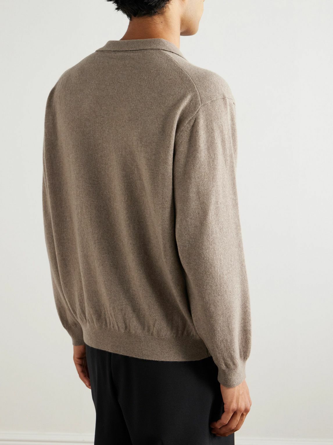 ATON - Wool-Blend Polo Shirt - Neutrals