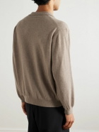 ATON - Wool-Blend Polo Shirt - Neutrals