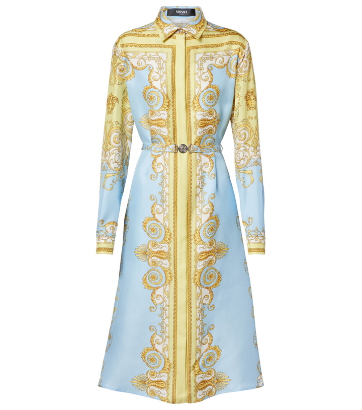 Photo: Versace Barocco silk twill midi dress