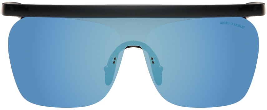 Photo: Giorgio Armani Black Neve Shield Sunglasses