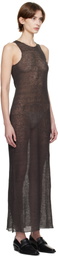 Gabriela Coll Garments Grey No.303 Maxi Dress