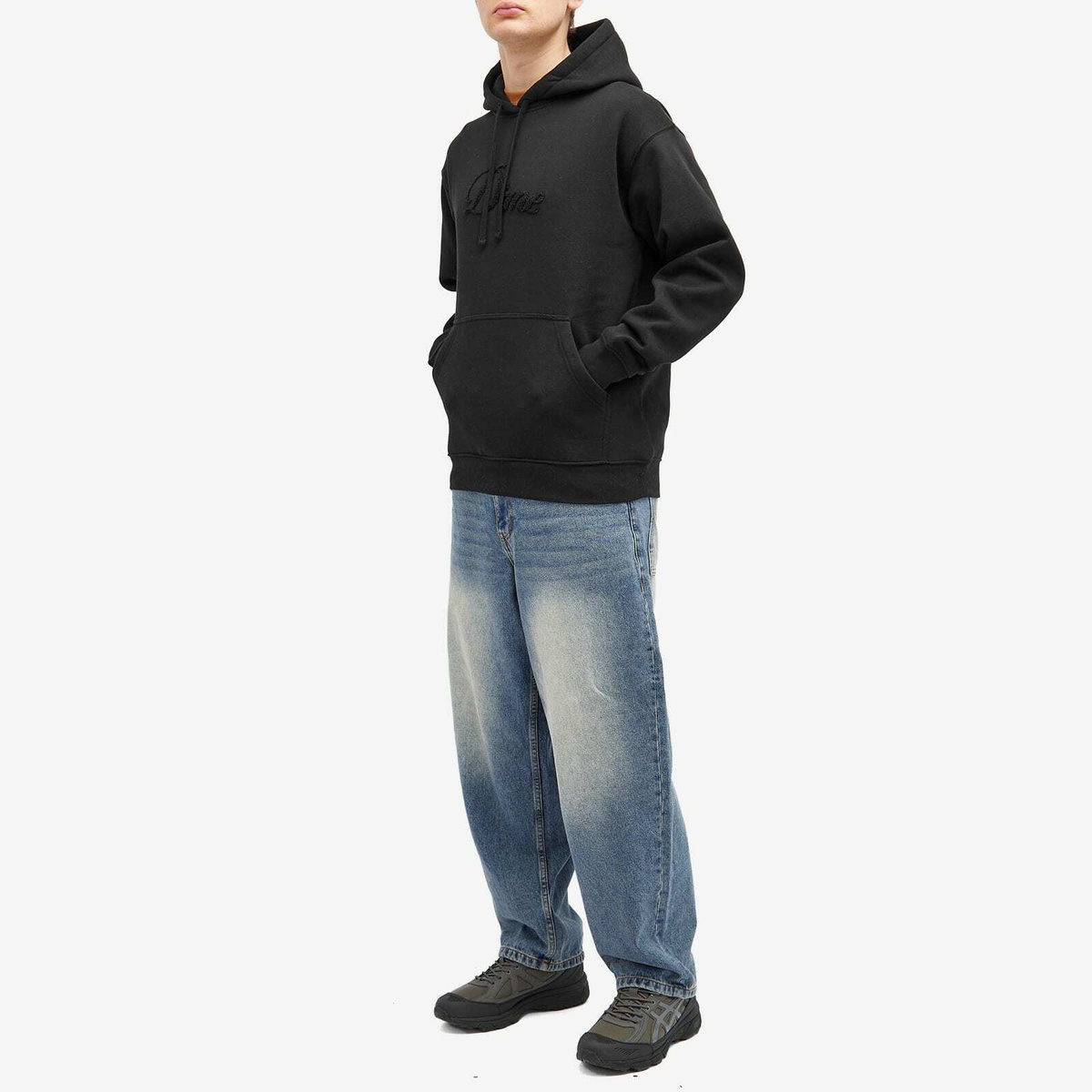 Dime Men's Cursive Logo Hoodie in Black Dime