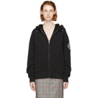 Proenza Schouler Black PSWL Logo Zip-Up Hoodie