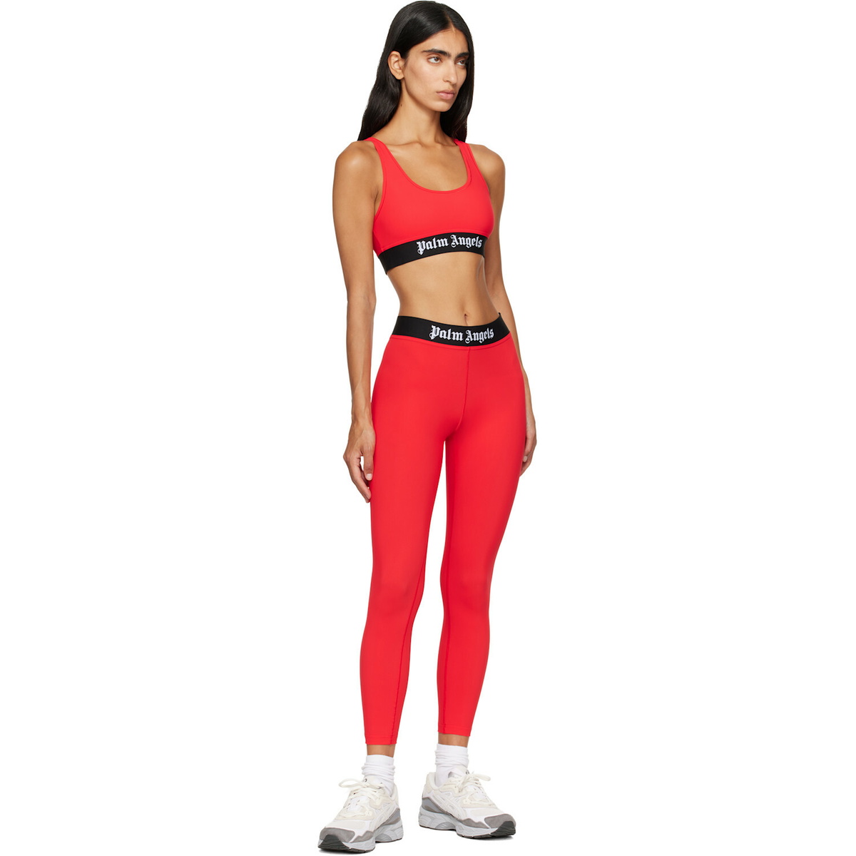 Palm Angels Red Classic Logo Sport Leggings