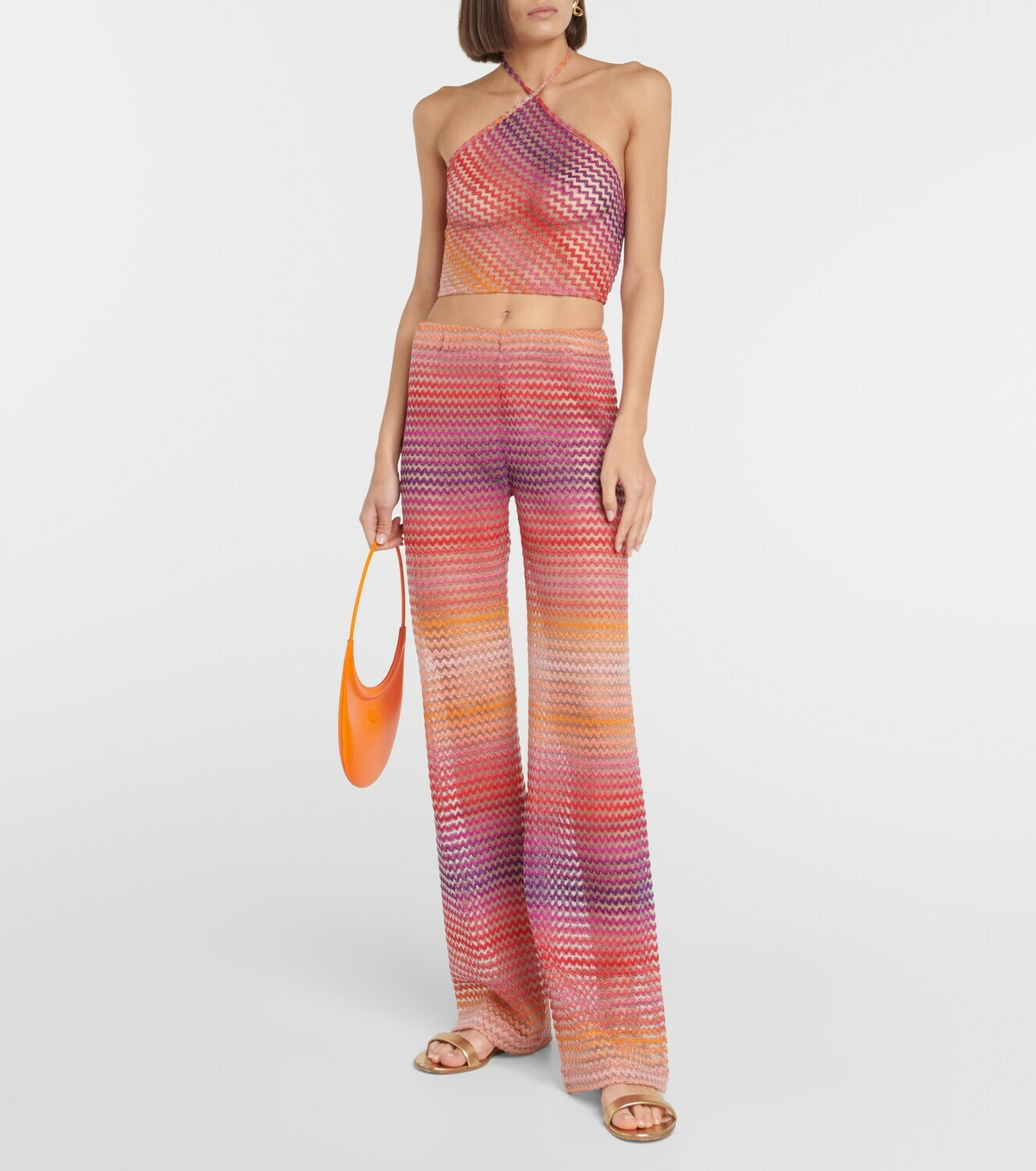 Missoni Mare Zig-zag halterneck crop top