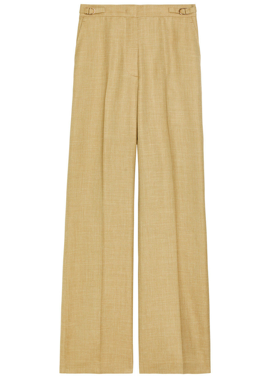 Gabriela Hearst Vesta Straight-leg Trousers Beige