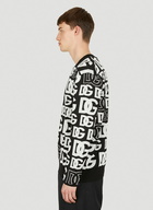 Jacquard Logo Sweater in Black