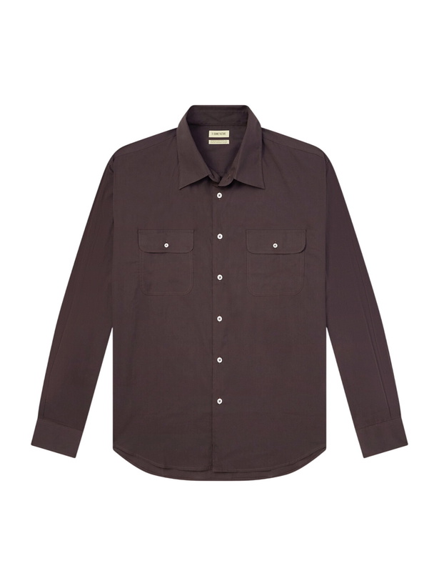 Photo: De Bonne Facture - Artist Cotton Shirt - Brown