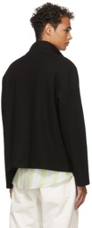 Our Legacy SSENSE Exclusive Black Shrunken Fullzip Sweater