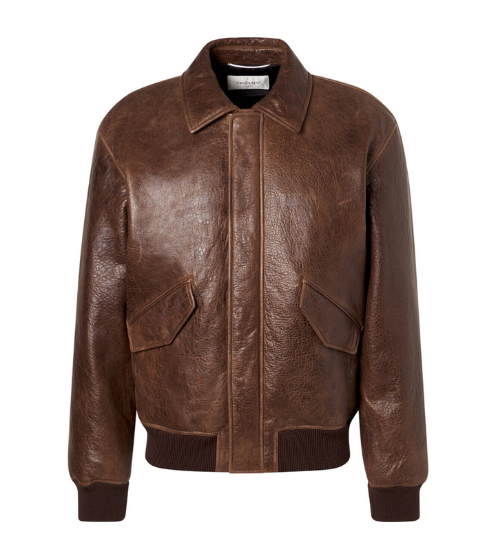 Photo: Saint Laurent Leather bomber jacket