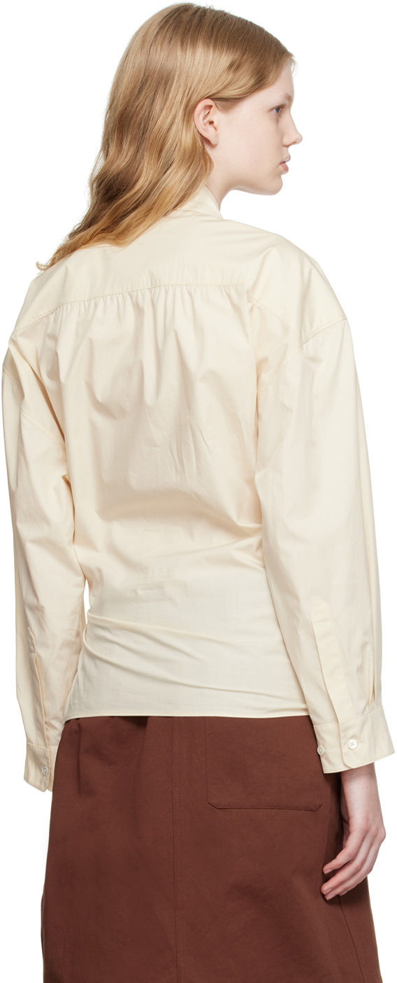 Straight Collar Twisted Shirt