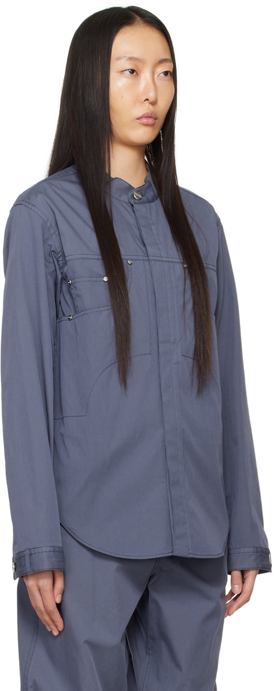 Dion Lee Blue Rivet Denim Jacket
